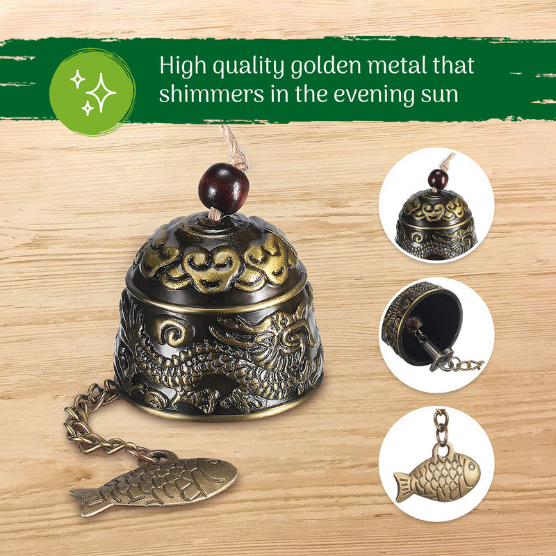Fengshui Metal Wind Chime Bells - Fish Design