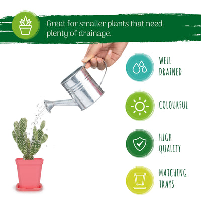 Small Decorative Square Plant Pots - 15 Pack