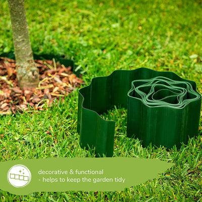 Green Plastic Garden Lawn Edging Fence