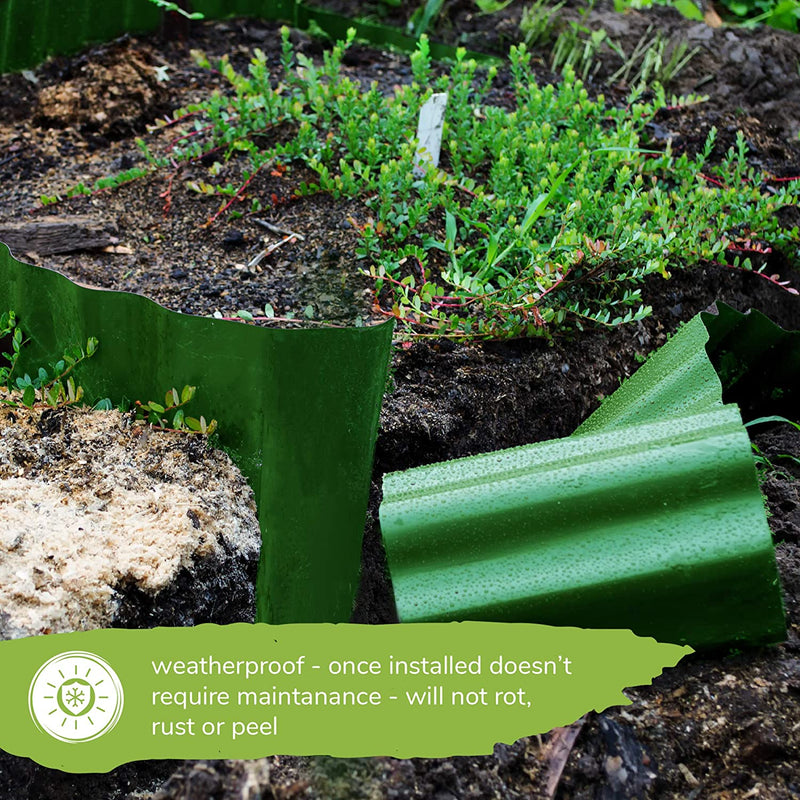 Green Plastic Garden Lawn Edging Fence